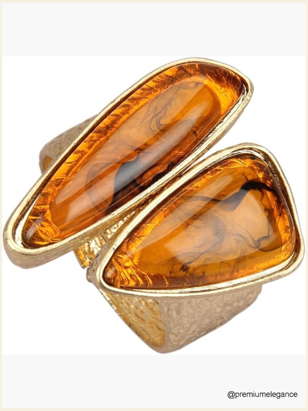 Chunky Gold Cuff Bracelet for Women - Statement Arm Bangle Punk Jewelry